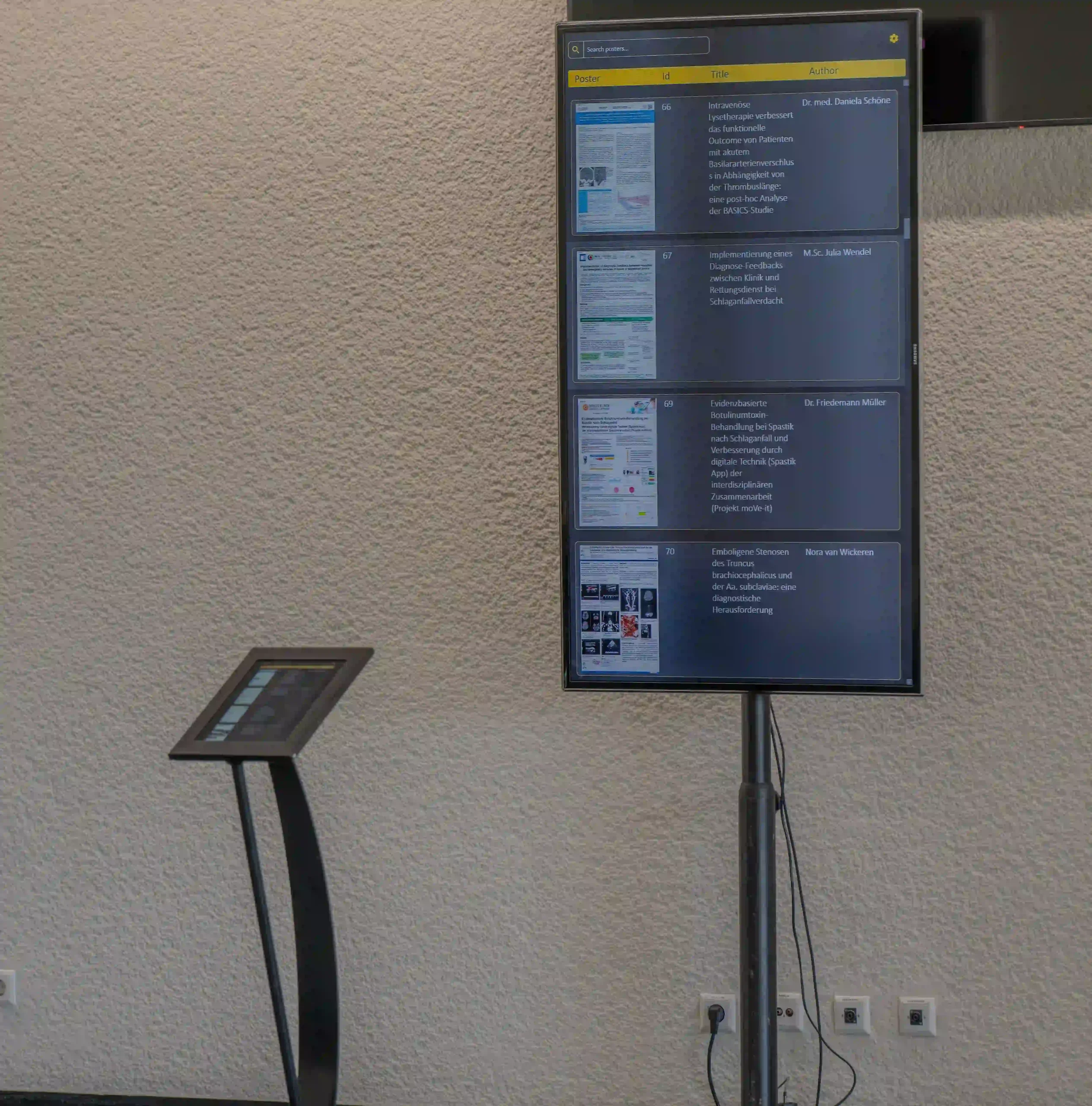 ePoster-Oberfläche in iCon – digitale Posteransicht zum Blättern und Zoomen