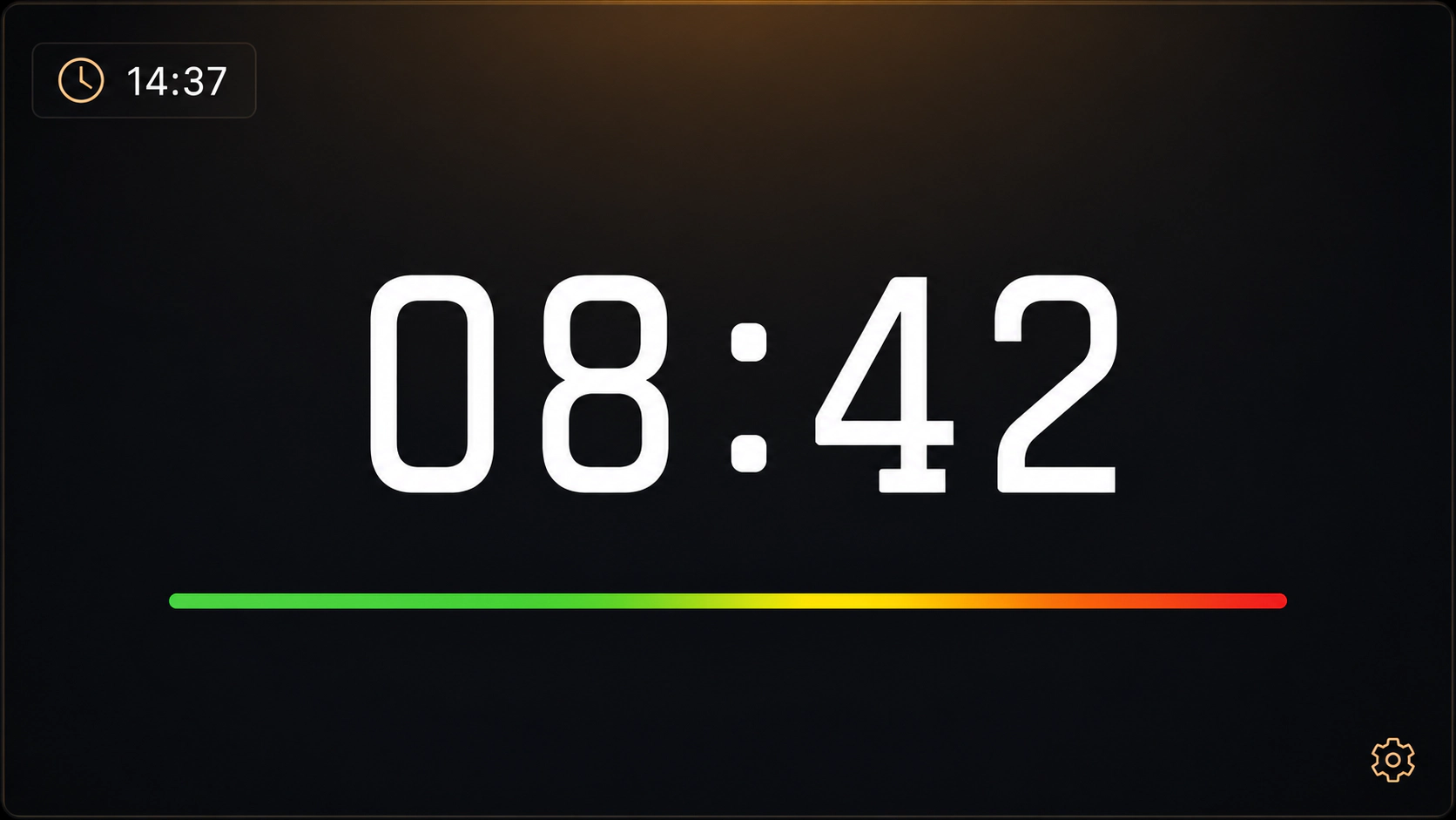 iCon eTimer – vollautomatische digitale Anzeige der verbleibenden Redezeit im Saal