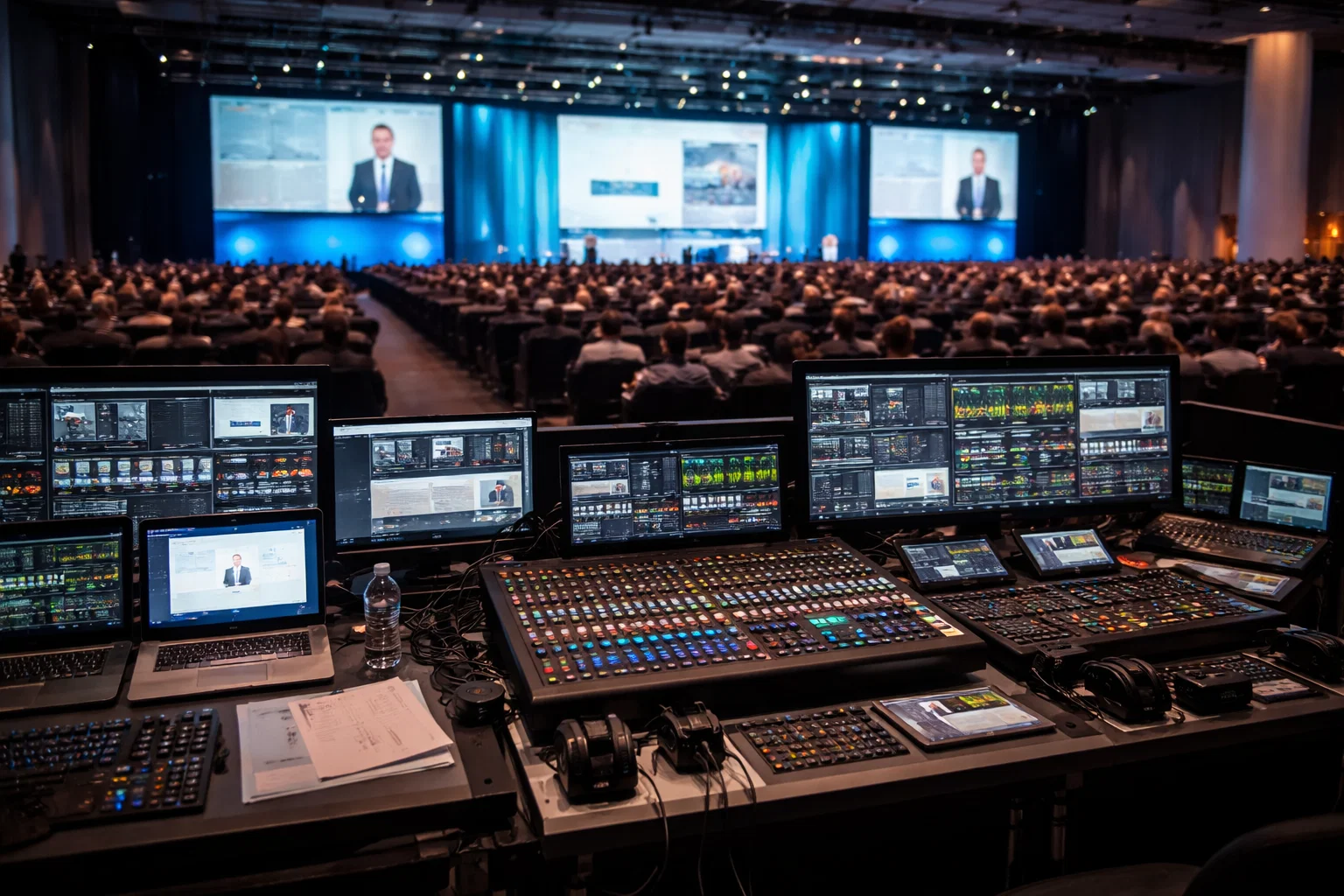 Kongresstechnik für Konferenz mit Plenum und AV-Technik
